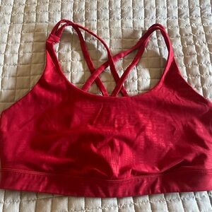 Lululemon Energy Bra from the 20YR Manifesto Foil collection.